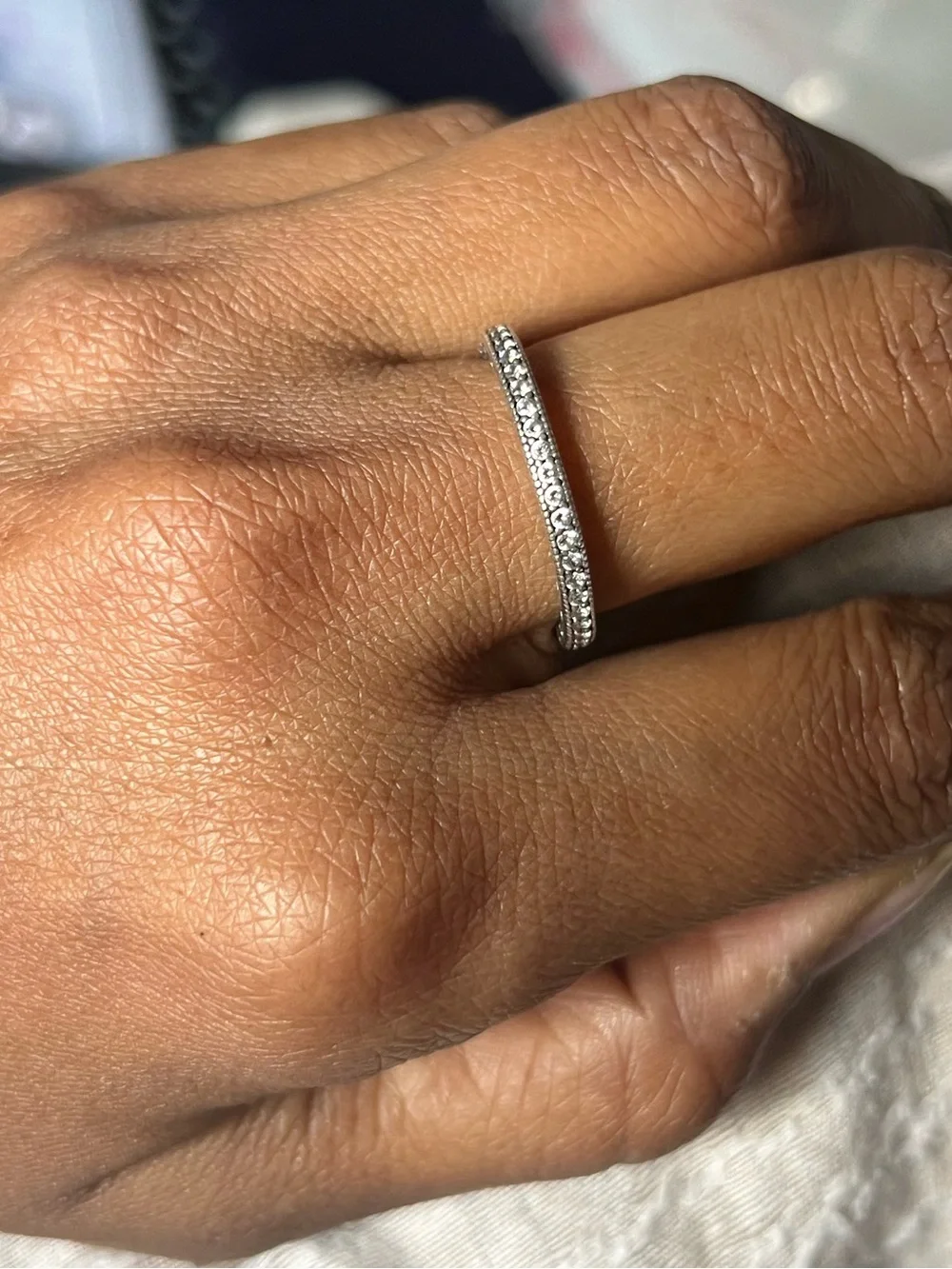 - Sparkle and hearts ring from pandora size 8 US 56 certified